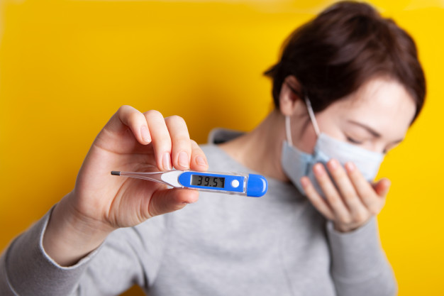 Temperature and cough with pneumonia